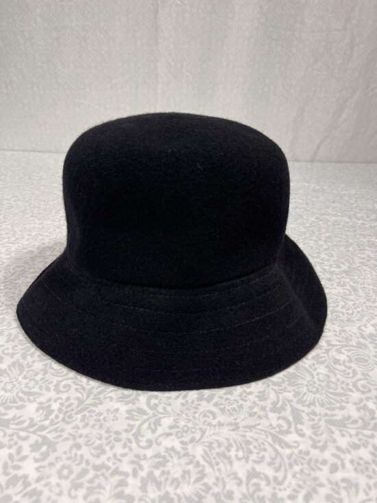 Kangol Other - Vtg Kangol Bucket Hat UK Black Wool Angora 90s Hip Hop Streetwear Sz Regular